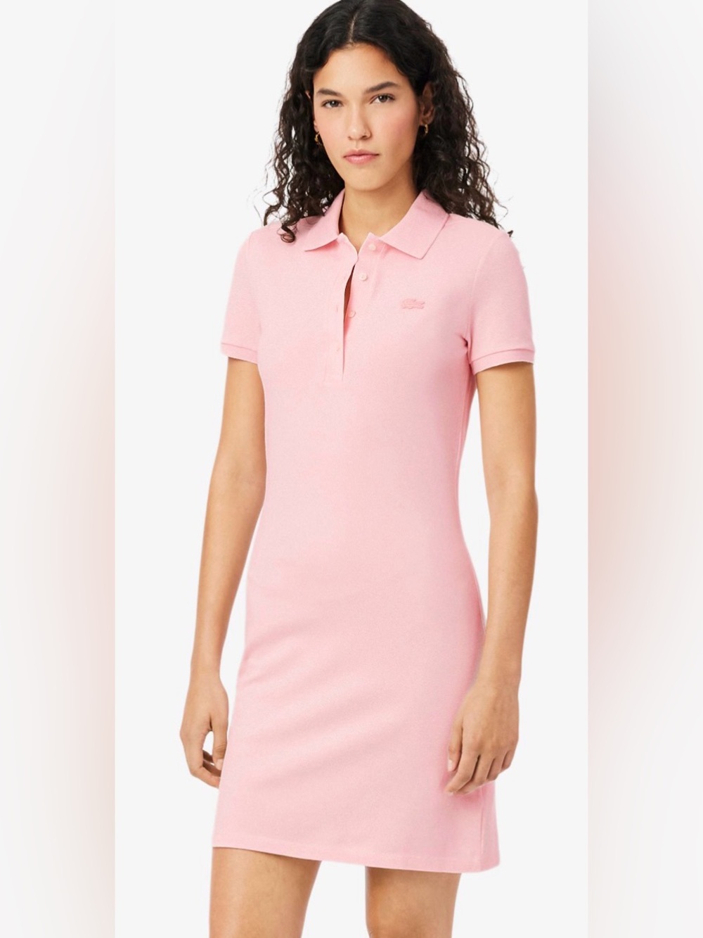 Lactose Pink Short Sleeve Polo Dress